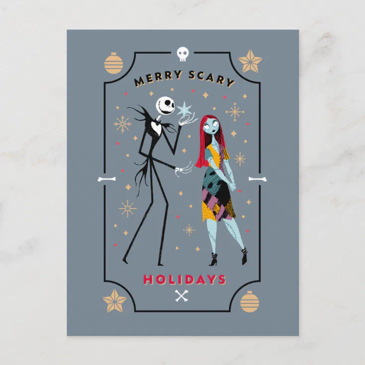 Jack & Sally | Merry Scary Holidays Postcard