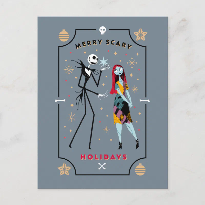 Jack & Sally | Merry Scary Holidays Postcard