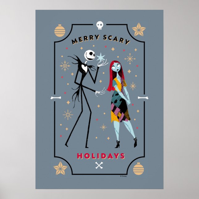 Jack & Sally | Merry Scary Holidays Poster (Front)
