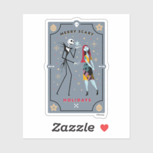 Jack & Sally Merry Scary Holidays Sticker