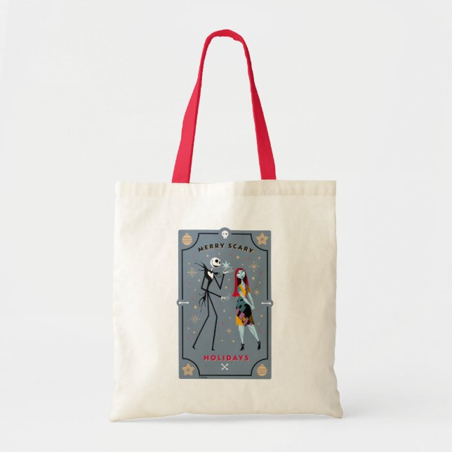 Jack & Sally | Merry Scary Holidays Tote Bag (Front)