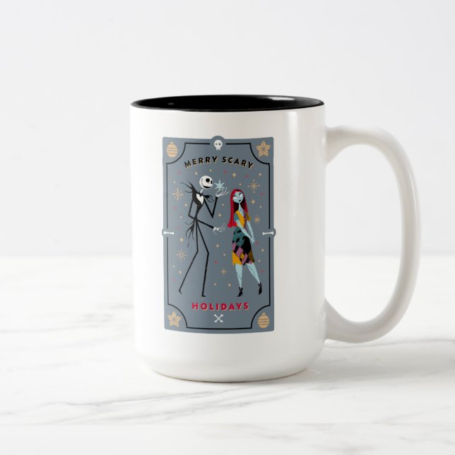 Jack & Sally | Merry Scary Holidays Two-Tone Coffee Mug (Right)