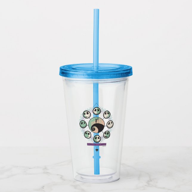 Jack & Sally Moon Phases - Forever & Always Acrylic Tumbler (Front)