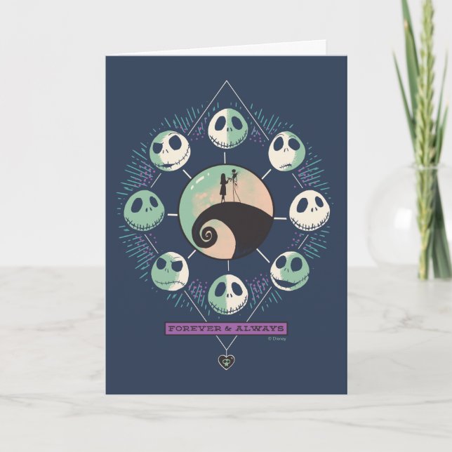 Jack & Sally Moon Phases - Forever & Always Card (Front)