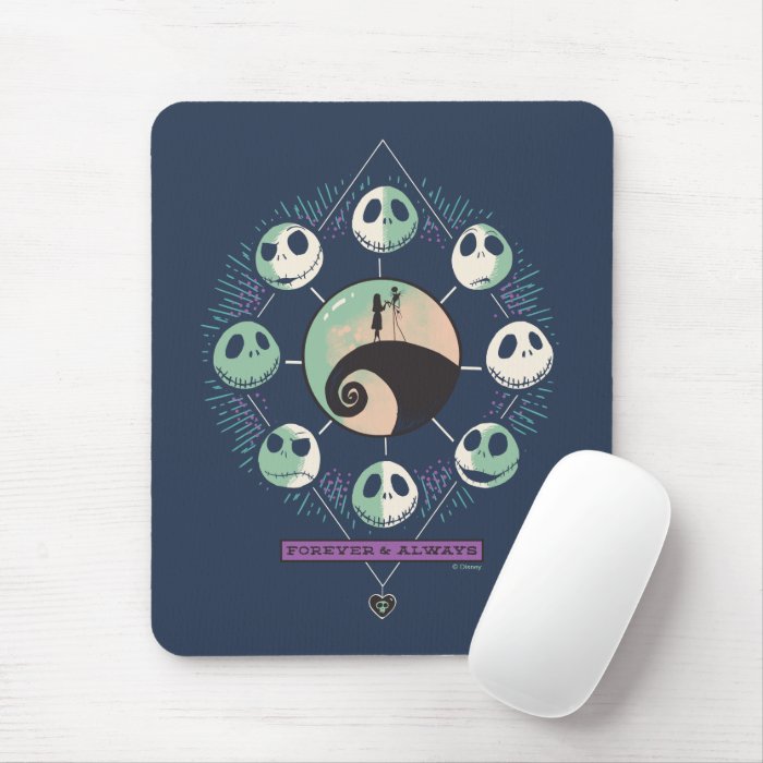 Jack & Sally Moon Phases - Forever & Always Mouse Pad