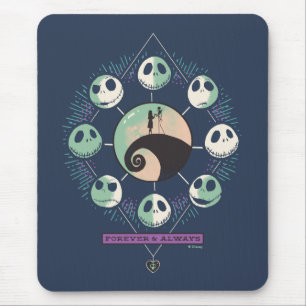 Jack & Sally Moon Phases - Forever & Always Mouse Pad