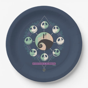Jack & Sally Moon Phases - Forever & Always Paper Plates