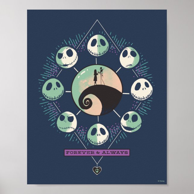 Jack & Sally Moon Phases - Forever & Always Poster (Front)