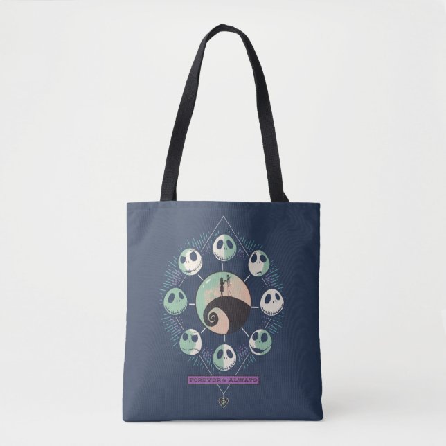 Jack & Sally Moon Phases - Forever & Always Tote Bag (Front)