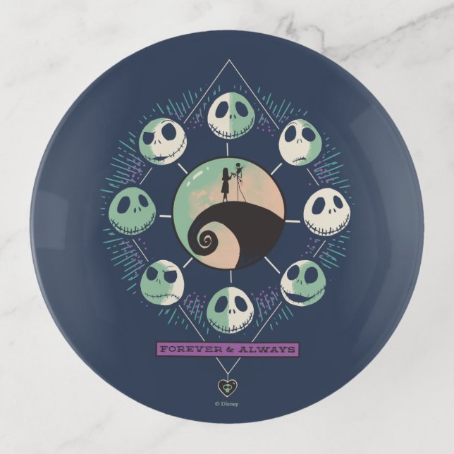 Jack & Sally Moon Phases - Forever & Always Trinket Tray (Front)