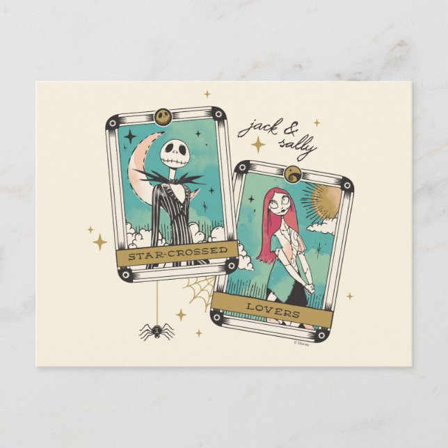 Jack & Sally Star-Crossed Lovers Tarot Cards (Front)