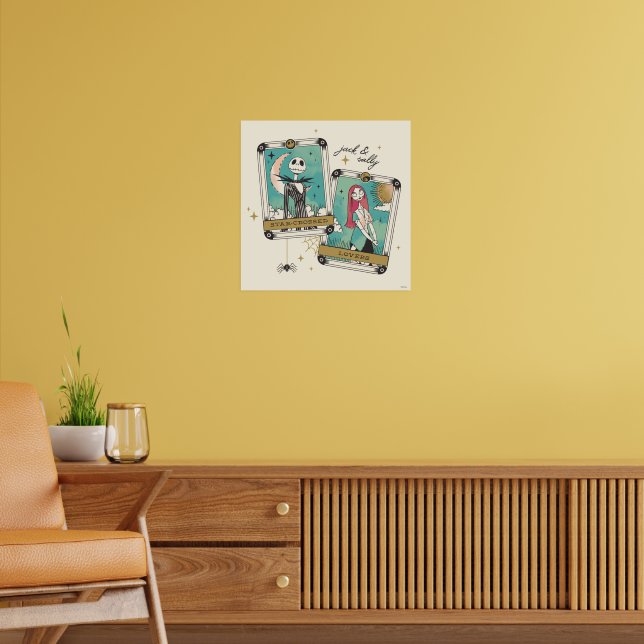 Jack & Sally Star-Crossed Lovers Tarot Cards Poster | Zazzle