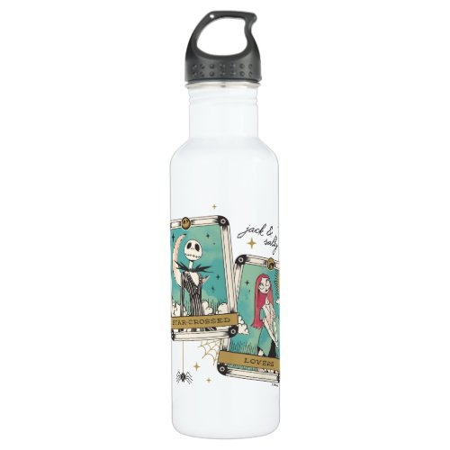 Jack  Sally Star_Crossed Lovers Tarot Cards Stainless Steel Water Bottle