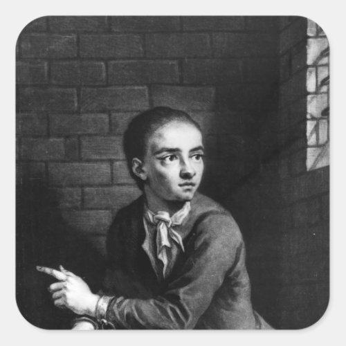 Jack Sheppard engraved by George White 1728 Square Sticker