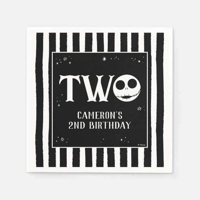Jack Skellington 2nd Birthday - TWO Napkins (Front)
