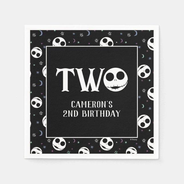 Jack Skellington 2nd Birthday - TWO Napkins (Front)