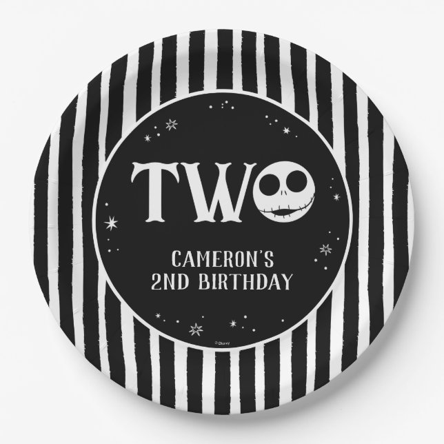 Jack Skellington 2nd Birthday - TWO Paper Plates (Front)