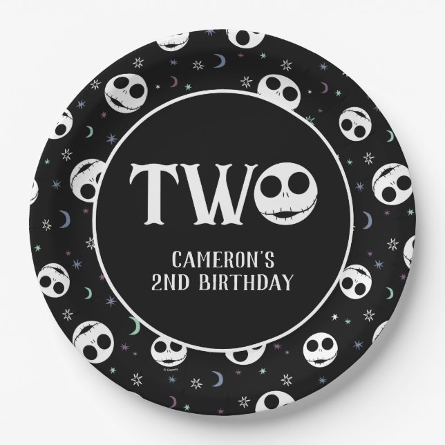 Jack Skellington 2nd Birthday - TWO Paper Plates (Front)