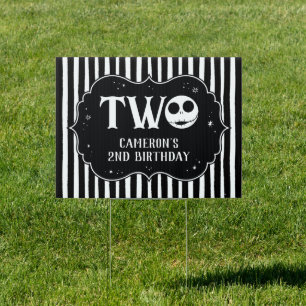 Jack Skellington 2nd Birthday - TWO Sign