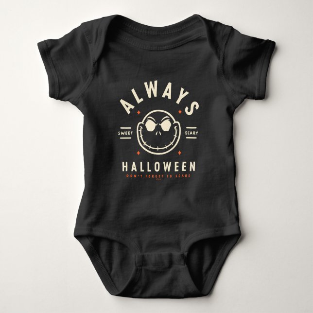 Jack Skellington - Always Halloween Baby Bodysuit (Front)