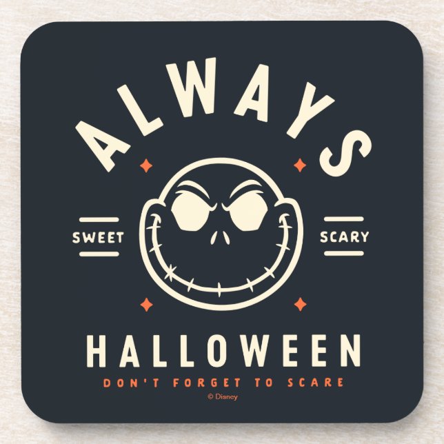Jack Skellington - Always Halloween Beverage Coaster (Front)