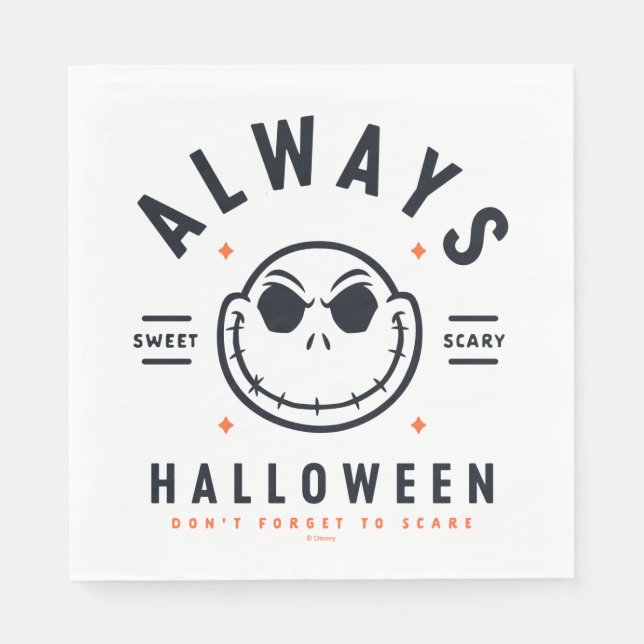 Jack Skellington - Always Halloween Napkins (Front)