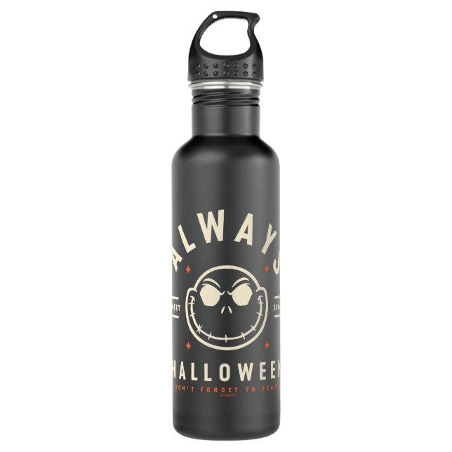 Jack Skellington - Always Halloween Stainless Steel Water Bottle (Front)