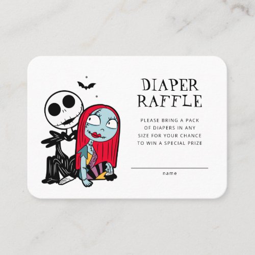 Jack Skellington and Sally Baby Shower Place Card