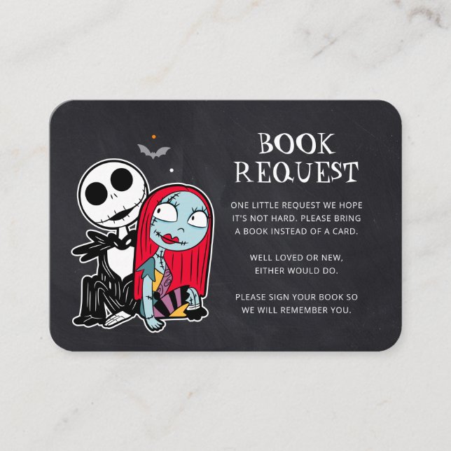 Jack Skellington and Sally Baby Shower Place Card (Front)