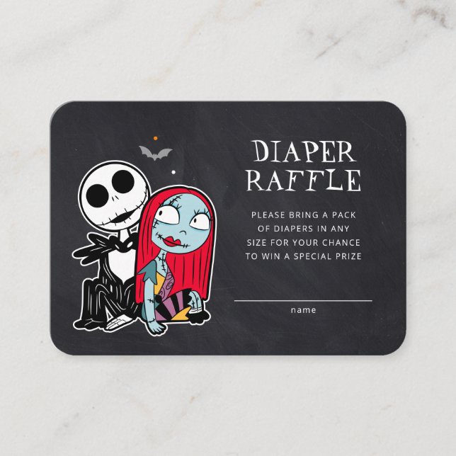 Jack Skellington and Sally Baby Shower Place Card (Front)