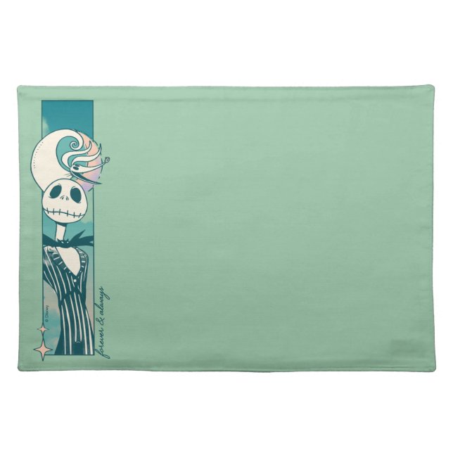 Jack Skellington and Zero - Forever & Always Cloth Placemat (Front)