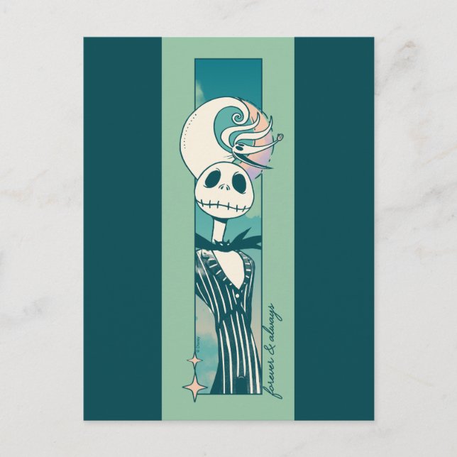 Jack Skellington and Zero - Forever & Always Postcard (Front)