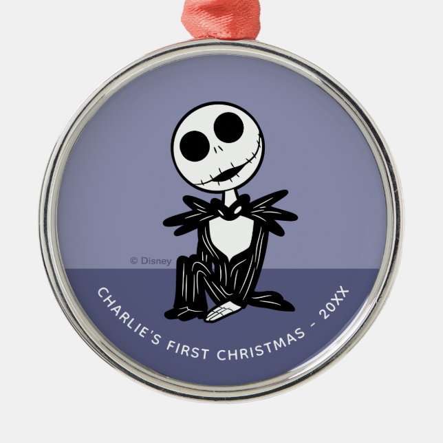 Jack Skellington | Baby's First Christmas Metal Ornament (Front)