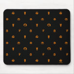 Jack Skellington Black &amp; Orange Polka Dot Pattern Mouse Pad