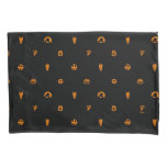 Jack Skellington Black &amp; Orange Polka Dot Pattern Pillow Case