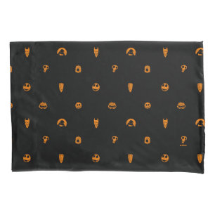 Jack Skellington Black & Orange Polka Dot Pattern Pillow Case