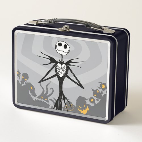 Jack Skellington  Cemetery Fence Metal Lunch Box