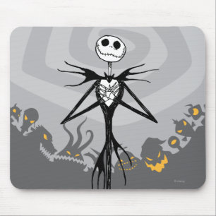 Jack Skellington Cemetery Fence Mouse Pad