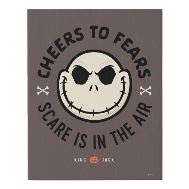 Jack Skellington - Cheers To Fears Faux Canvas Print (Front)