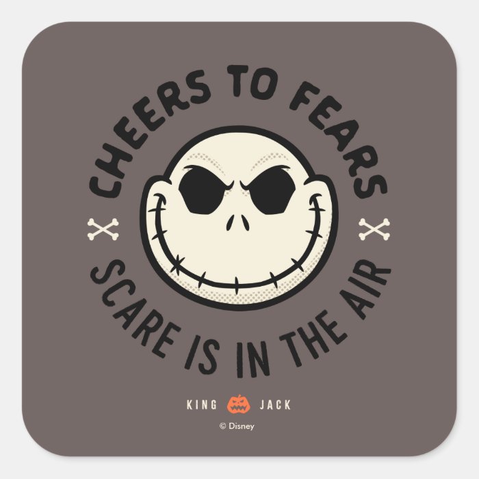 Jack Skellington - Cheers To Fears Square Sticker