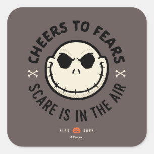 Jack Skellington - Cheers To Fears Square Sticker