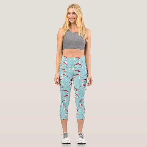 Jack Skellington Christmas Pattern Capri Leggings