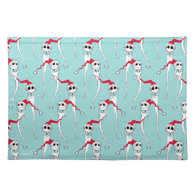 Jack Skellington Christmas Pattern Cloth Placemat (Front)