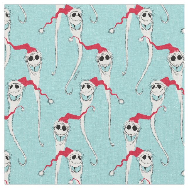 Jack Skellington Christmas Pattern Fabric (Close Up)