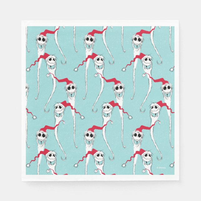 Jack Skellington Christmas Pattern Napkins (Front)