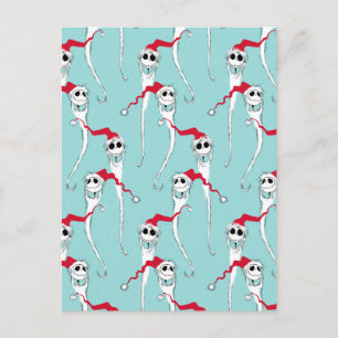 Jack Skellington Christmas Pattern Postcard