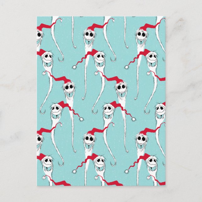Jack Skellington Christmas Pattern Postcard (Front)