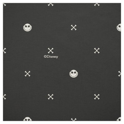 Jack Skellington &amp; Cross Bones Pattern Fabric