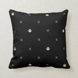 Jack Skellington &amp; Cross Bones Pattern Throw Pillow