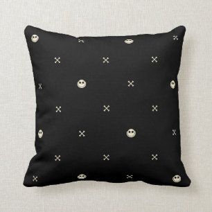 Jack Skellington & Cross Bones Pattern Throw Pillow